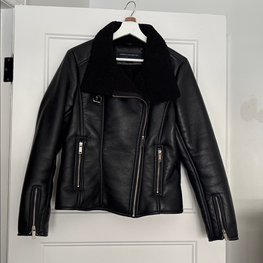 French Connection Aviator Shearling Jacket ✨